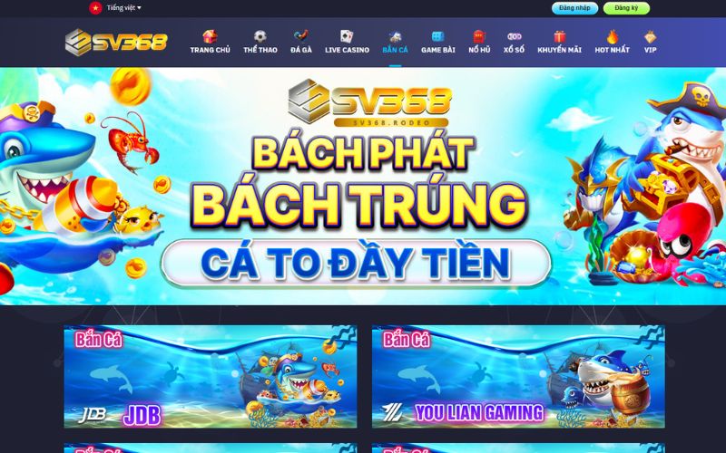 Bắn cá SV368 - Điểm đến không thể chối từ