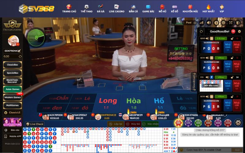 Thắng lớn cùng Baccarat DG Casino
